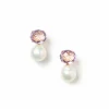 Amethyst Pearl Drop Earrings