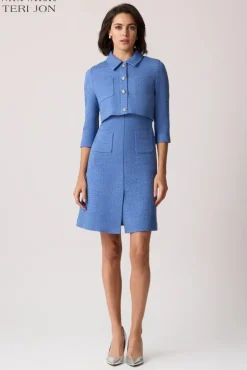 Boucle Two Piece Mock Jacket Dress