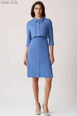 Boucle Two Piece Mock Jacket Dress
