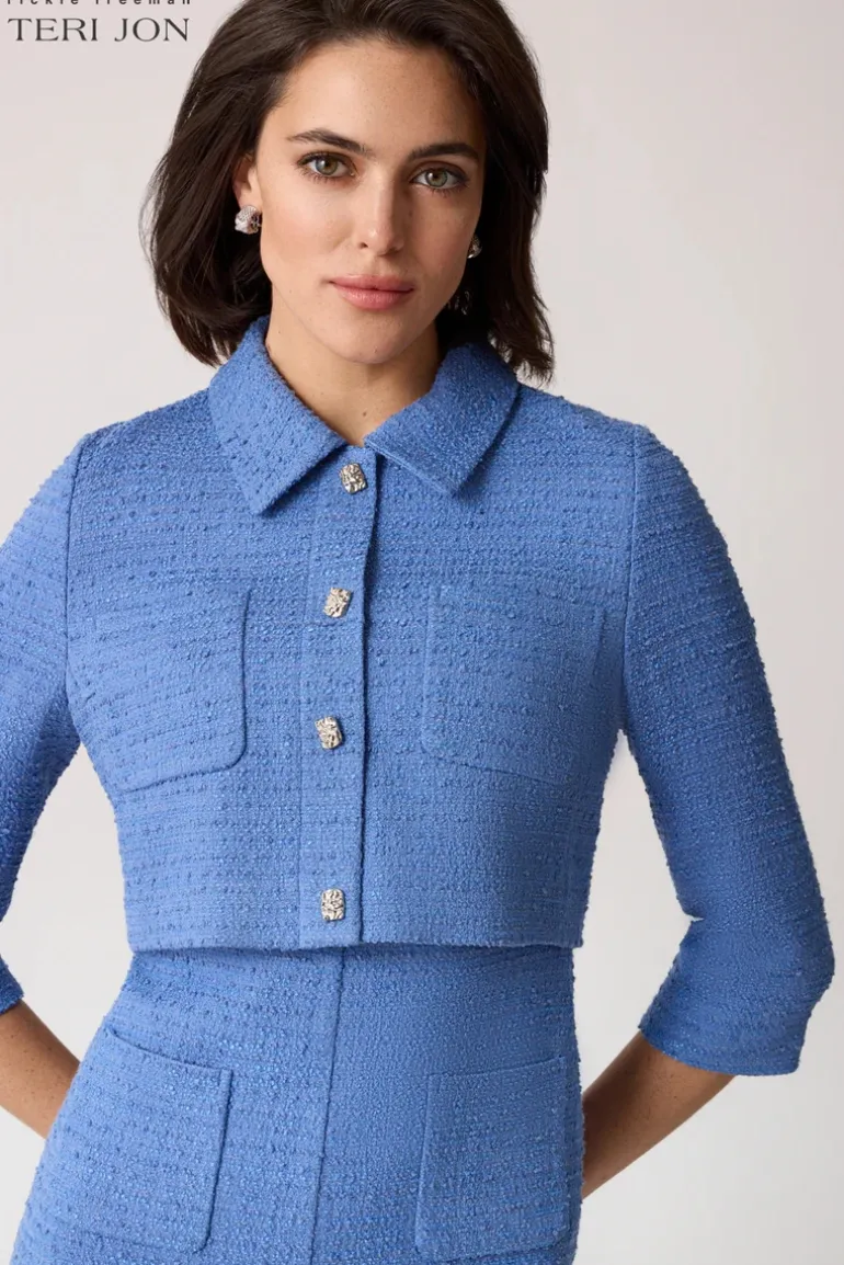 Boucle Two Piece Mock Jacket Dress