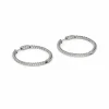 Cable Loop Hoop Earrings