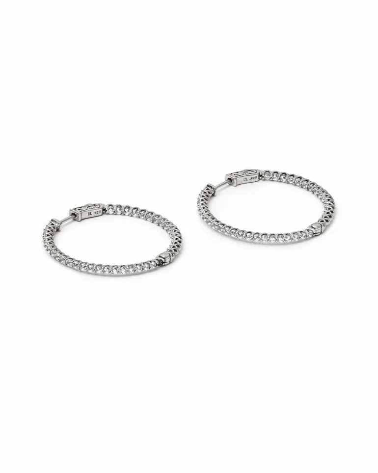 Cable Loop Hoop Earrings