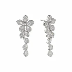 Cluster Linear Drop Earrings