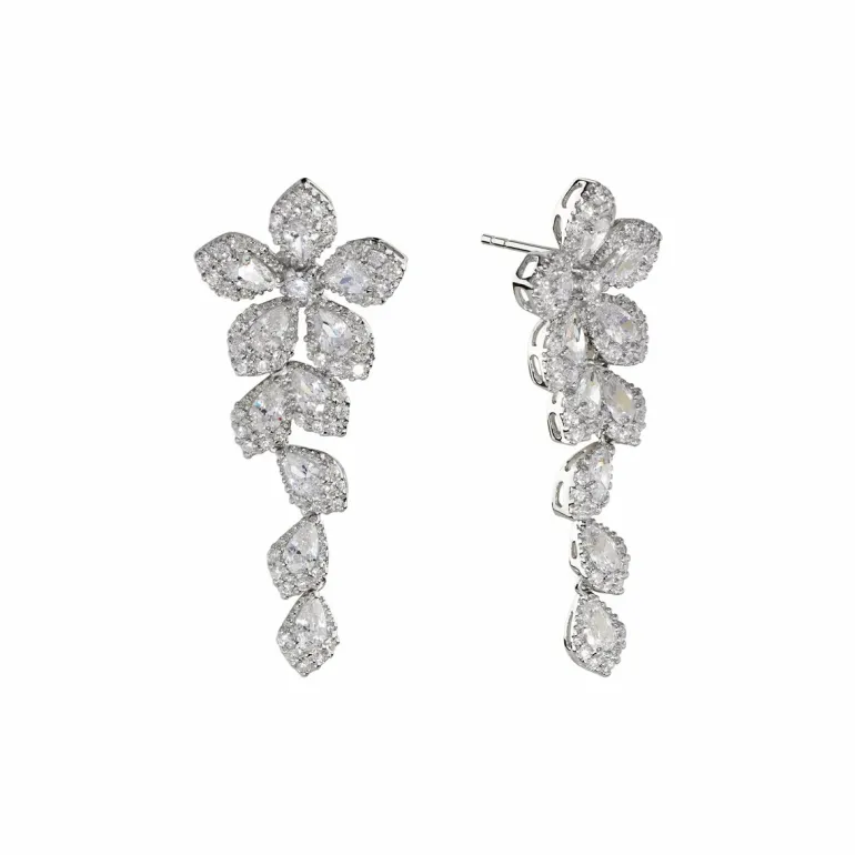 Cluster Linear Drop Earrings
