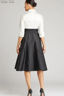 Color Block Taffeta Shirtdress