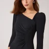 Crepe Asymmetrical Day To Evening Stretch Dress