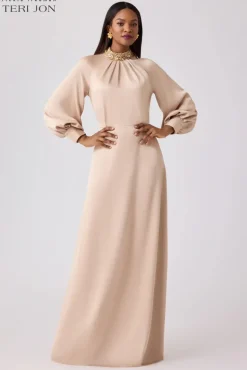 Crepe Back Satin A-line Evening Gown