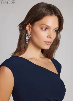 Crystal Cluster Drop Earrings