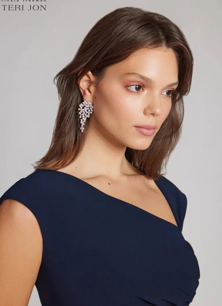 Crystal Cluster Drop Earrings