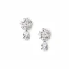Floral Drop Crystal Earrings