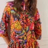 Floral Print Drop Pleat Dress
