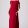 Formal Crepe Train Evening Gown