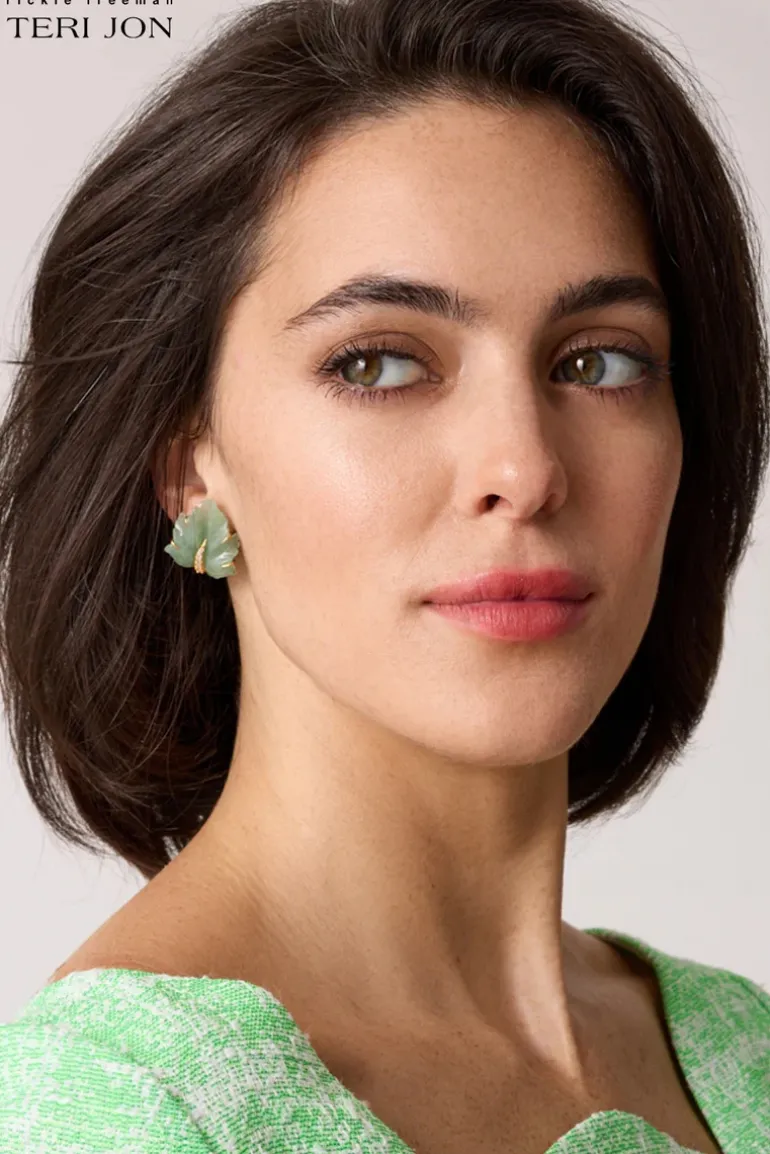 Green Leaf Earrings