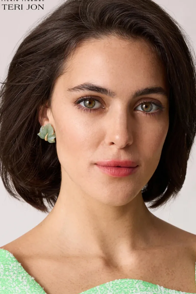 Green Leaf Earrings