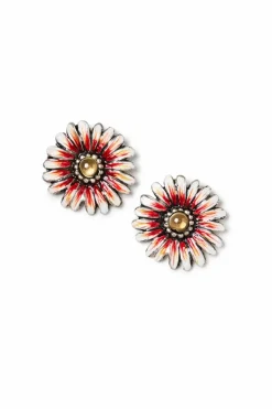 Hand Painted Daisy Earrings