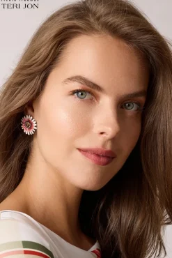 Hand Painted Daisy Earrings