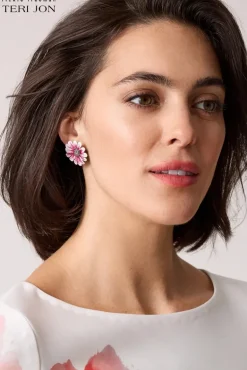 Hand Painted Flower Earrings
