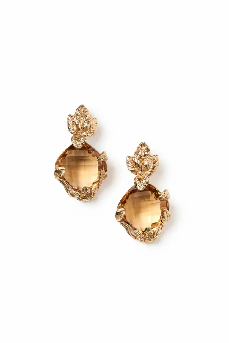 Large Citrine Drop Earrings