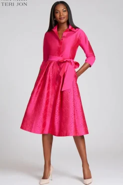 Lazercut Skirt Shirt Dress
