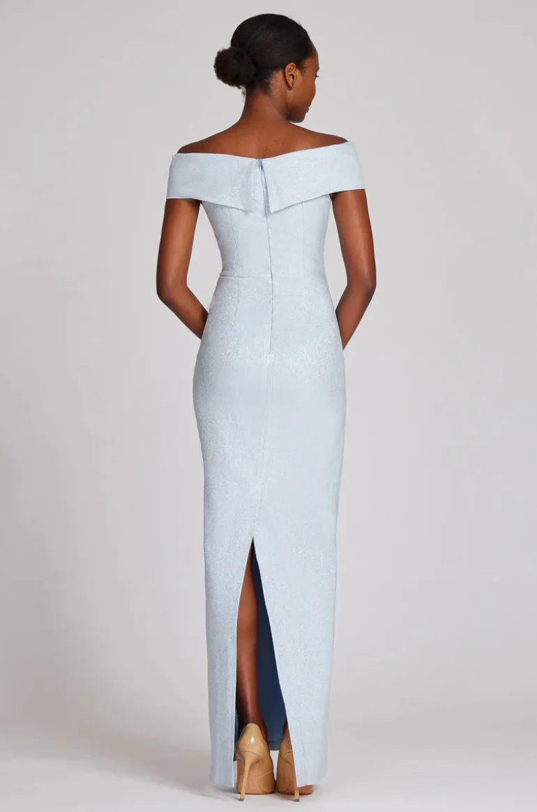 Metallic Twist Front Gown