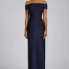 Off The Shoulder Jacquard Gown