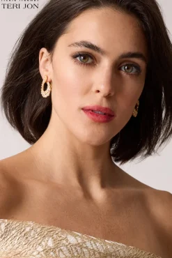 Open Teardrop Cluster Earrings