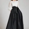 Organza Burnout Top With Taffeta Skirt