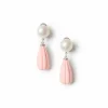 Oval Pearl Colored Earrings