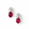 Oval Ruby Earrings