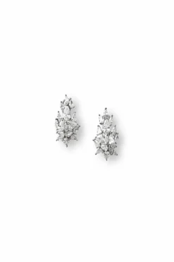 Pear and Marquise Cluster Earrings