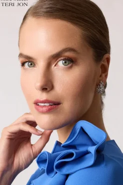 Pear and Marquise Cluster Earrings