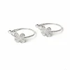 Rhinestone Flower Hoop Earrings