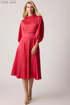 Roll Neck Midi Dress