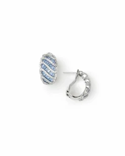 Sapphire Twist Hoops