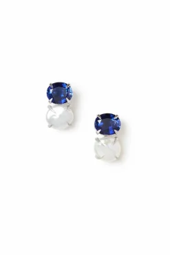 Sapphire White Pearl Earrings