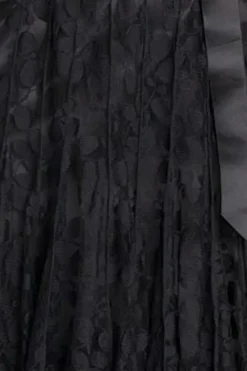 3/4 Sleeve Lace Fit And Flare Dress with Bow