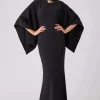 Stretch Crepe Kimono Day To Evening Gown