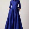 Taffeta Eyelet Shirt Waist Gown