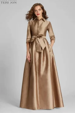 Taffeta Shirt Waist Gown