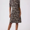 Textured Jacquard Fit And Flare Dress