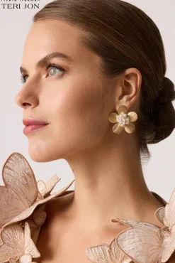 Tropical Pearl Flower Earrings