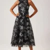 Tulle Metallic Embroidered Dress