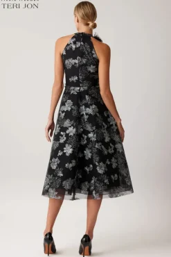 Tulle Metallic Embroidered Dress