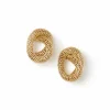 Vintage Metallic Twisted Weave Earrings