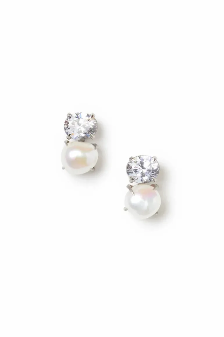 White Pearl Earrings